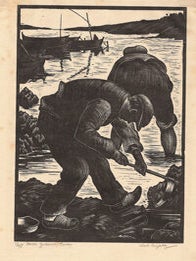 Item #10704 Mussel Gatherers, Toulon. Illustrated, Clare Leighton