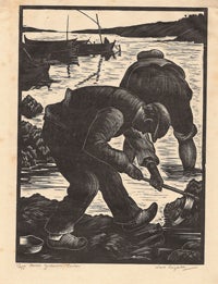 Item #10704 Mussel Gatherers, Toulon. Illustrated, Clare Leighton.