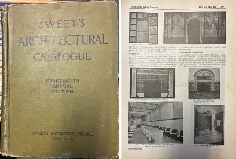 Item #12647 Sweet's Architectural Catalogue 14th Annual Edition; A Completely Indexed Catalogue Filing System of Building Materials, Supplies and Equipment. Building Materials, Sweet's Catalog Service.