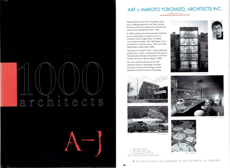 Item #14507 1000 Architects (2 volumes in slipcase). Architects, Paul Latham, Alessina Brooks, Publishers.