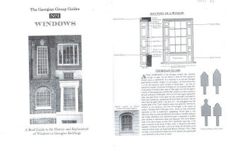 Item #16426 The Georgian Group Guides, No. 1: Windows; A Brief Guide to the History and...