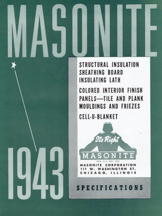 Item #16908 Masonite 1943. Building Materials, Masonite Corporation