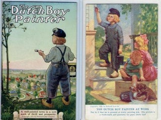 Item #17331 Dutch Boy Products ephemera ~ 2 postcards (1910). Paint, National Lead Company