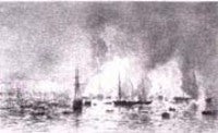 Item #1775 Incendie dans le Port de Bordeaux (1869). Lalanne, Maxime Lalanne