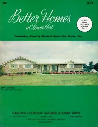 Item #18007 Better Homes at Lower Cost, Plans from 1300-1800 Square Feet; A-74. Pattern Book,...