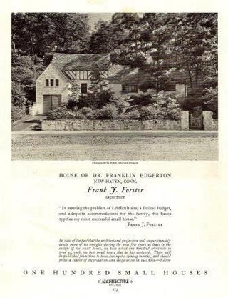Item #18115 One Hundred Small Houses, May, June, July & August. Pattern Book, Architecture, the...