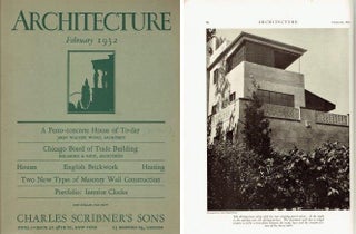 Item #18240 Architecture February 1932 - Featuring "A Ferro-concrete House of Today" - "English...