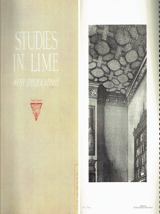 Item #18858 Studies in Lime; a Reference and a Guide for Architects and Builders; A. I. A. File...