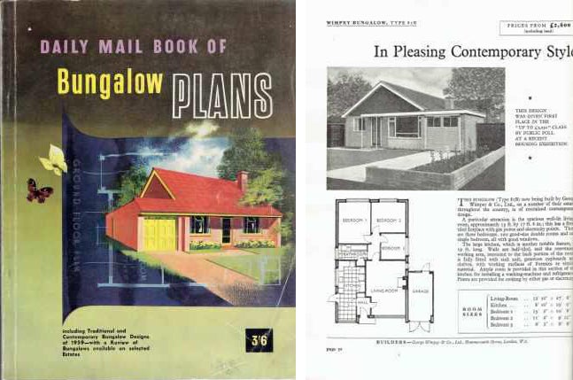 Item #18979 Daily Mail Book of Bungalow Plans; including Traditional and Contemporary Bungalow Designs of 1959 with a Review of Bungalows available on selected Estates. Pattern Book, Daily Mail.