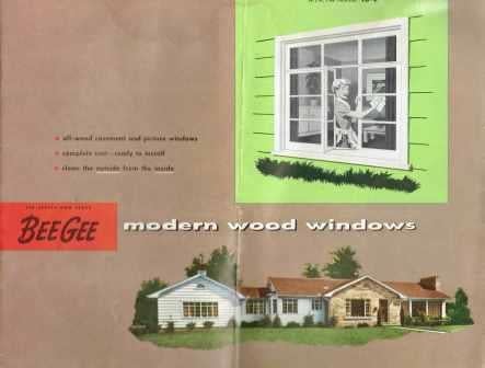 Item #19029 BEE GEE Modern Wood Windows; A.I.A. File No. 16-L. Windows, Brown-Graves Company.