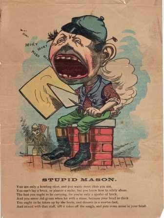 Item #19666 Stupid Mason Vinegar Valentine. Masonry, Anonymous.