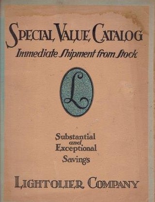 Item #19742 Special Value Catalog. Lighting, Lightolier Company