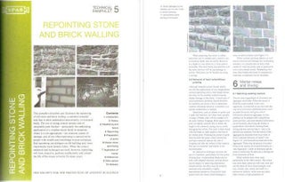 Item #19929 Repointing Stone and Brick Walls; Technical Pamphlet 5. Brick, Society for the...