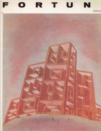 Item #19930 Fortune Magazine, January 1966. Architecture, James A. Linen, President.
