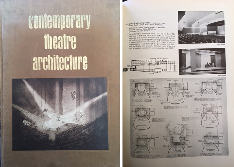Item #20146 Contemporary Theatre Architecture. Architectural History, Maxwell Silverman, Ned A. Bowman.