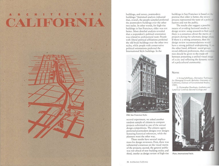 Item #20183 Architecture California; Volume 13 Number 2 August 1991. California, Lian Hurst Mann.