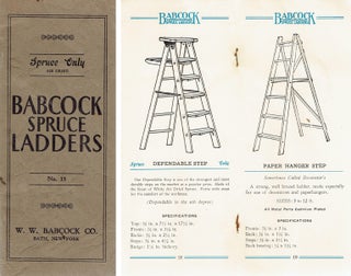 Item #20367 Babcock Spruce Ladders Catalog No. 15. Building Trades, W. W. Babcock Co