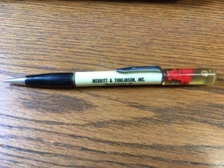 Item #20584 Advertising Mechanical Pencil with Floaty Concrete Truck. Building Trades, Merritt,...