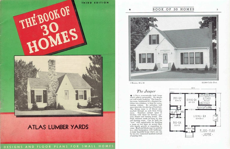 Item #20661 Book of 30 Homes; Designs and Floor Plans for Thirty Small Homes. Pattern Book, Inc Brown-Blodgett.