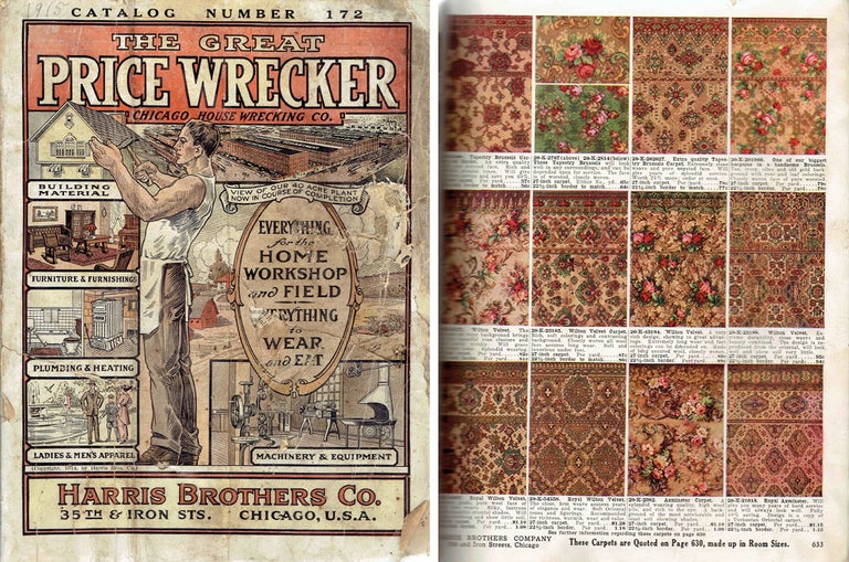 Item #20664 The Great Price Wrecker Catalog Number 172; Everything for the Home Workshop and Field - Everything to Wear and Eat. Building Materials, Harris Brothers Co.