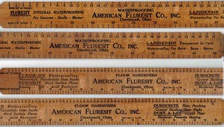 Item #20688 13" Advertising Ruler. Building Trades, American Fluresit Company