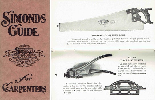 Item #20746 Simonds Guide for Carpenters. Tools, Simonds Saw, Steel Co.