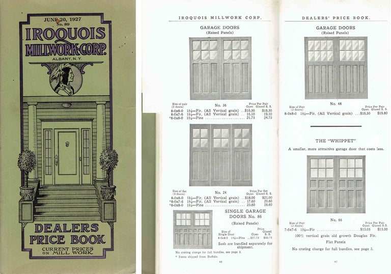 Item #20749 Dealers Price Book Number 89. Millwork, Iroquois Millwork Corporation.