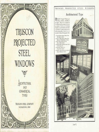 Item #20927 Truscon Projected Steel Windows: Architectural and Commercial Types; A.I.A. File...