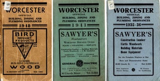 Item #21110 Official Worcester Building, Zoning and Plumbing Ordinances (3 vols); relating to...