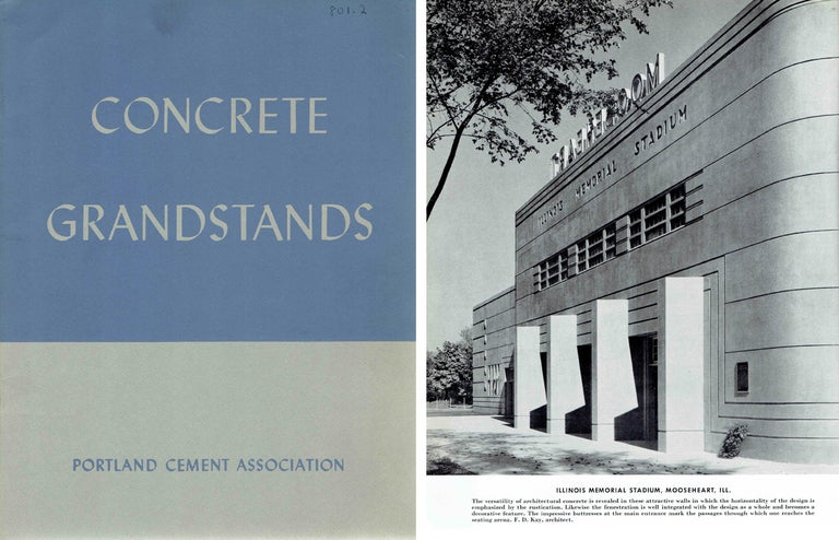 Item #21225 Concrete Grandstands. Concrete, Cement.