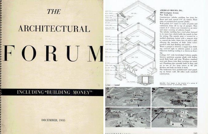 Item #21303 The Architectural Forum, December 1935. Architecture, Howard Myers.