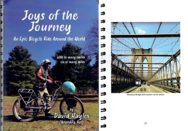 Item #21433 Joys of the Journey; An Epic Bicycle Ride Around the World with so many smiles on so many miles. Travel, David Hayles.