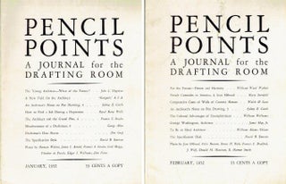 Item #21885 Pencil Points - six issues, January-June 1932. Architectural History, Russell F....