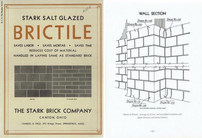 Item #21907 Stark Salt Glazed Brictile Catalog No. 200; A.I.A. File Number 10-A-1. Masonry, Stark Brick Company.