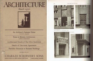 Item #22060 Architecture Magazine, March 1930. Architecture, Charles Scribner's Sons
