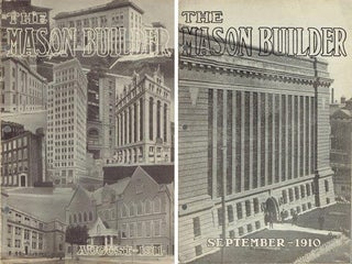 Item #22240 The Mason Builder: Lot of 5 issues, 1910-1912. Masonry, Charles Warner Company,...