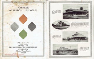 Item #22241 Ambler Asbestos Shingles; Architecture and the Ambler Asbestos Shingle. Roofing,...