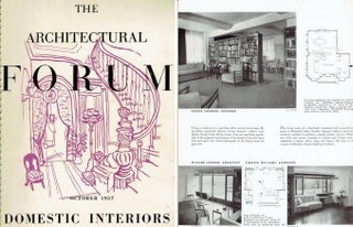 Item #22267 The Architectural Forum, October 1937 Domestic Interiors issue. Architecture, Howard...