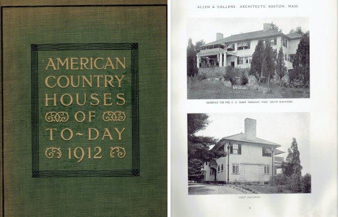 Item #22396 American Country Houses of Today 1912; with a Preface by Frank Miles Day. Building as Envelope, Paul Wenzel, Maurice Krakow.