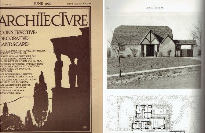 Item #22409 Architecture June 1920; Vol. XLI No. 6. Architecture, Charles Scribner's Sons.