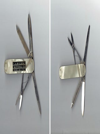 Item #22952 Advertising 4-tool Pocketknife. Building Trades, Los Angeles Building Material Company