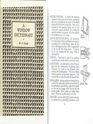 Item #23019 A Window Dictionary; Containing Illustrated Descriptions of Technical Terms used in...