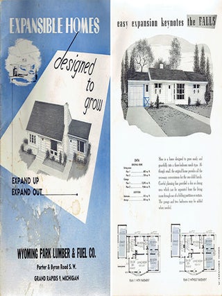 Item #23190 Expansible Homes Designed to Grow; Expand Up / Expand Out. Pattern Book, Inc National...