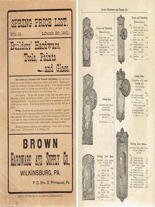 Item #23298 Builders' Hardware, Tools, Paints and Glass: Spring Price List No. 10. Hardware,...