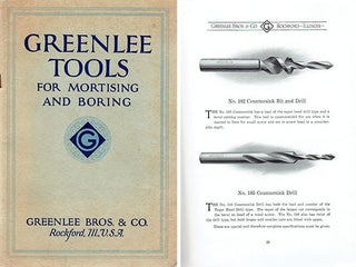 Item #23299 Greenlee Tools for Mortising and Boring, Catalog No. 23. Tools, Greenlee Bros., Co