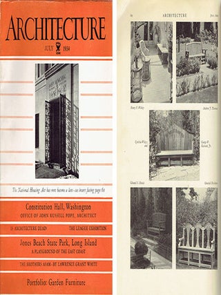 Architecture Magazine, July 1934 - Portfolio of Garden Furniture