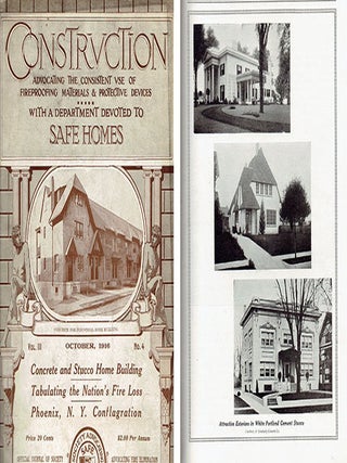 Construction Magazine, October 1916; advocating the consistent use of fireproofing materials...