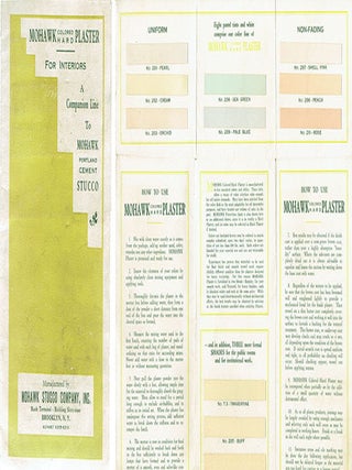 Mohawk Colored Hard Plaster for Interiors; A Companion Line to Mohawk Portland Cement Stucco