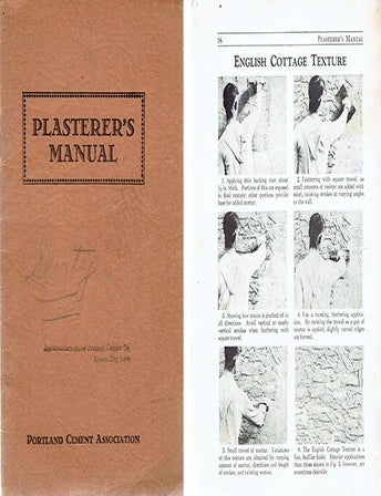 Item #23865 Plasterer's Manual. Masonry, Portland Cement Association.