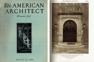 Item #23875 The American Architect: 4 issues from 1928. Architecture, William H. Crocker